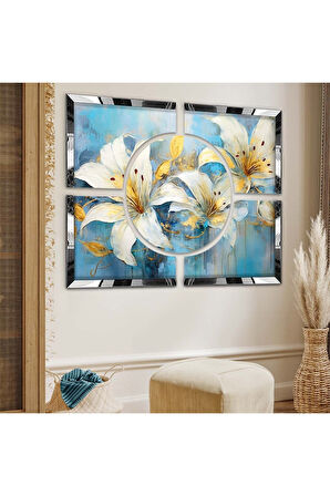 RENKLİ ÇİÇEK PLEKSİ KENAR TABLO SETİ