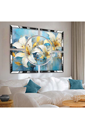 RENKLİ ÇİÇEK PLEKSİ KENAR TABLO SETİ