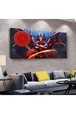 Sanal Dünya 120 X 60 Saatli Kanvas Tablo