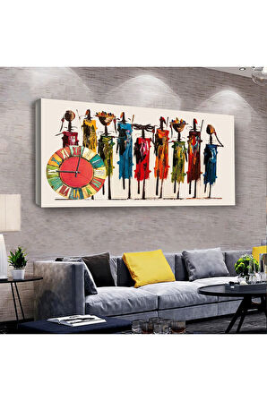 Mısır Medeniyeti 120 X 60 Saatli Kanvas Tablo