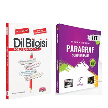 Karekök TYT Paragraf ve AKM Dil Bilgisi Soru Bankası Seti 2 Kitap
