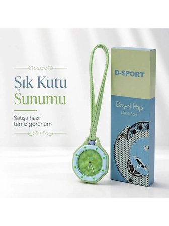 Zvomi Boyal Pap Askılı Saat 44 mm Açık Yeşil Silikon Sekizgen Kasa Quartz Mekanizma