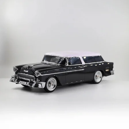 WS-1955 Siyah Renk Klasik Araba Kablosuz Bluetooth Hoparlör Speaker Fm Radyo SD Kart USB