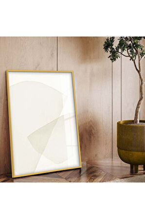 Siyah Metal Çerçeveli Kolaj Çizim Kırılmaz Cam Tablo