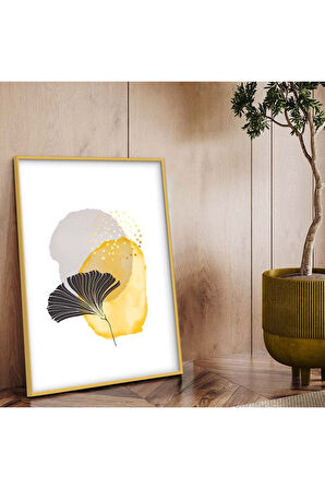 Gümüş Metal Çerçeveli Kolaj Çizim Çiçek Kırılmaz Cam Tablo