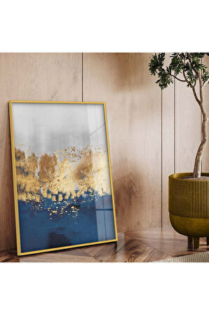 Siyah Metal Çerçeveli Kolaj Çizim Kırılmaz Cam Tablo