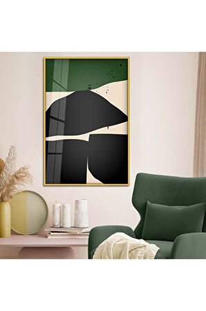 Gümüş Metal Çerçeveli Modern Çizim Kırılmaz Cam Tablo