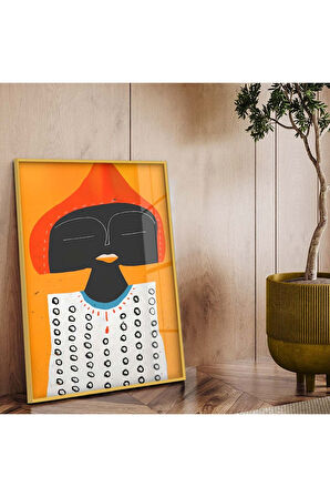 Gümüş Metal Çerçeveli Modern Çizim Kırılmaz Cam Tablo