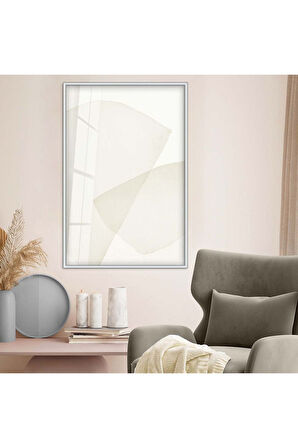 Siyah Metal Çerçeveli Kolaj Çizim Kırılmaz Cam Tablo