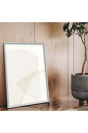 Siyah Metal Çerçeveli Kolaj Çizim Kırılmaz Cam Tablo