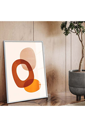 Siyah Metal Çerçeveli Modern Çizim Soyut Tema Kırılmaz Cam Tablo