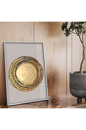 Siyah Metal Çerçeveli Modern Çizim Kırılmaz Cam Tablo