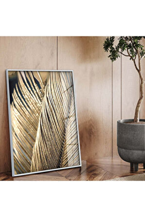 Siyah Metal Çerçeveli Modern Çizim Kırılmaz Cam Tablo