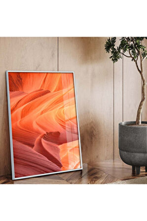 Siyah Metal Çerçeveli Modern Çizim Kırılmaz Cam Tablo