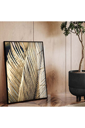 Siyah Metal Çerçeveli Modern Çizim Kırılmaz Cam Tablo