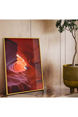 Siyah Metal Çerçeveli Modern Çizim Kırılmaz Cam Tablo