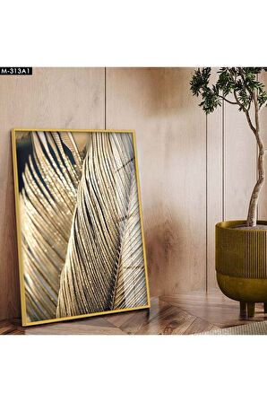 Siyah Metal Çerçeveli Modern Çizim Kırılmaz Cam Tablo