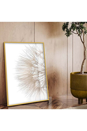 Gümüş Metal Çerçeveli Kurutulmuş Çiçek Kırılmaz Cam Tablo