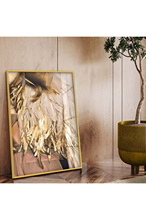 Gümüş Metal Çerçeveli Modern Çizim Kırılmaz Cam Tablo