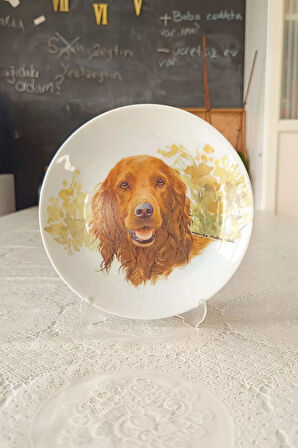 Köpek Figürlü Duvar Tabağı