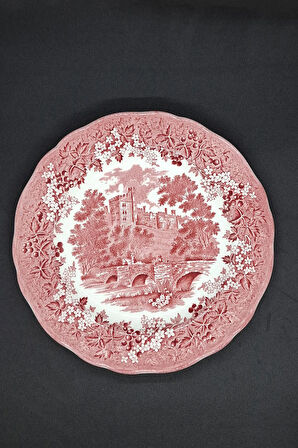 Meakin Merrie England Derbyshire Antika Porselen Servis Tabağı 24 cm