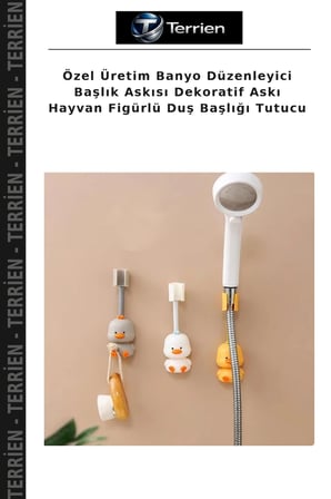 Özel Üretim Banyo Düzenleyici Başlık Askısı Dekoratif Askı Hayvan Figürlü Duş Başlığı Tutucu