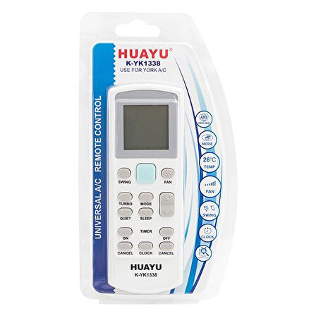 Huayu K-yk1338 York Universal Akıllı Klima Kumandası
