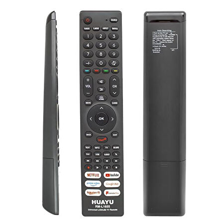 Huayu Rm-l1655 Netflix-youtube-prime Video-google Play Tuşlu Universal Lcd Led Tv Kumandası