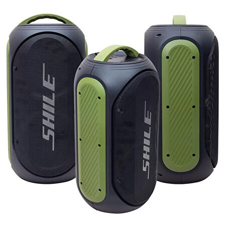 Shile Sl-2019a El Mikrofonlu-kumandalı Usb/sd/bt Işıklı Taşınabilir Şarjlı Seyyar Anfi