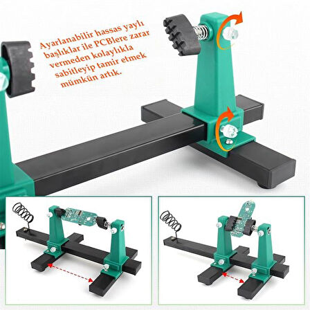 Powermaster Pm-26594 Ayarlanabilir Pcb Levha Board Tutucu Havya Tamir Standı