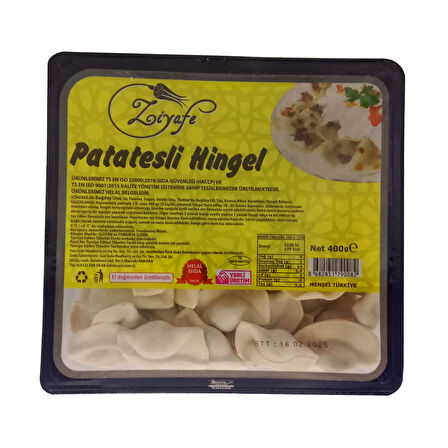 Ziyafe Vegan Patatesli Hingel Mantı 6 x 400 gr