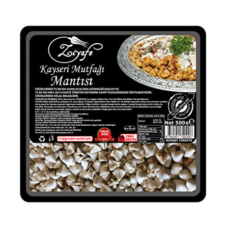 Ziyafe Kayseri Mutfağı Mantısı 9 x 500gr