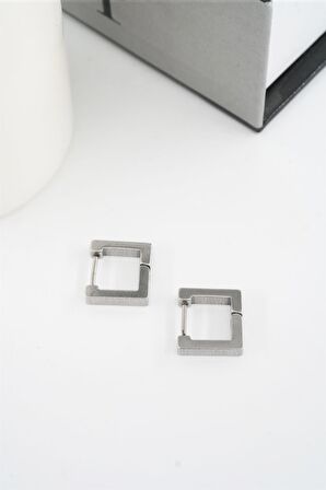 Kadın 316 L Paslanmaz Çelik 1.5 cm Kare Küpe