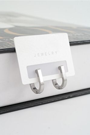 Kadın 316 L Paslanmaz Çelik 1.5 cm Geometrik Küpe