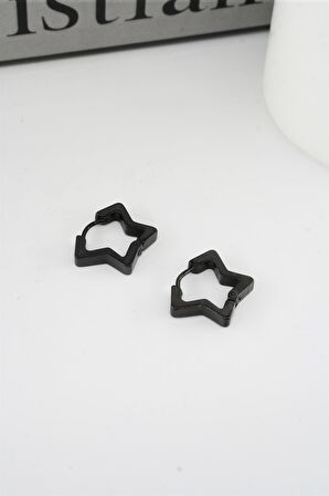 Kadın 316 L Paslanmaz Çelik 1,5 cm Yıldız Model Küpe