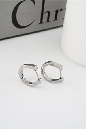 Kadın 316 L Paslanmaz Çelik 1.8 cm Oval Model Küpe