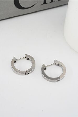 Kadın 316 L Paslanmaz Çelik 2 cm Oval Model Küpe