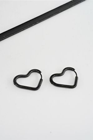 Kadın 316 L Paslanmaz Çelik 2 cm Kalp Model Küpe