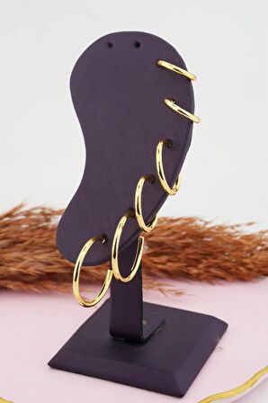 Kadın 3 boy Halka Küpe 1.7/ 2 / 2.5 cm