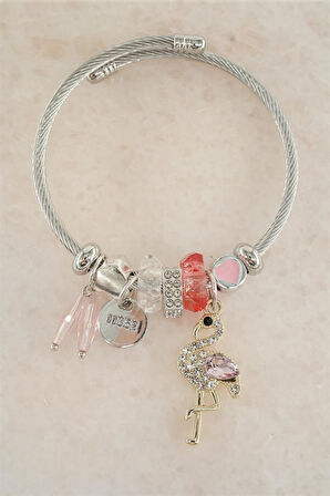 Kadın 316 L Çelik Karışık Figürlü Charm Bileklik   TKR001