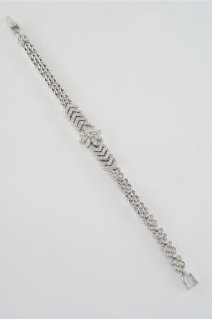 Kadın Vip Seri Çelik Zirkon Taşlı Bileklik ZRK0049