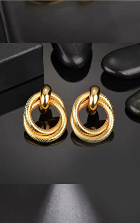 Kadın Vip Seri Antialerjik 3 cm Oval Model Küpe