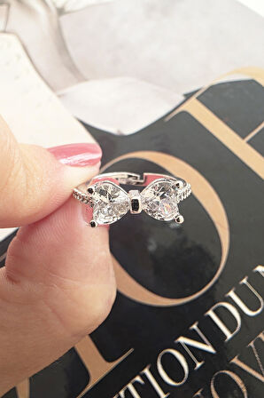 Kadın Vip Seri Baget Zirkon Taşlı Numarasız Ayarlanabilir Yüzük