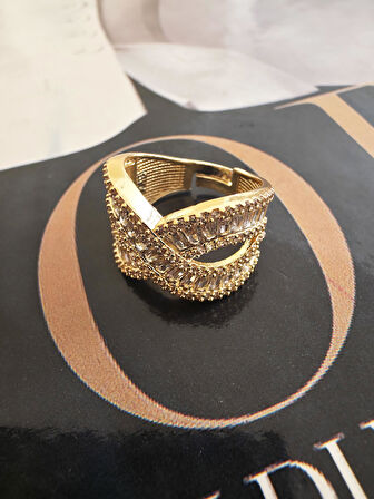 Kadın Vip Seri Baget Zirkon Taşlı Numarasız Ayarlanabilir Yüzük