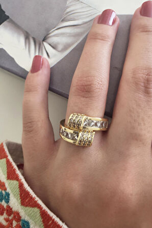 Kadın Vip Seri Baget Zirkon Taşlı Numarasız Ayarlanabilir Yüzük