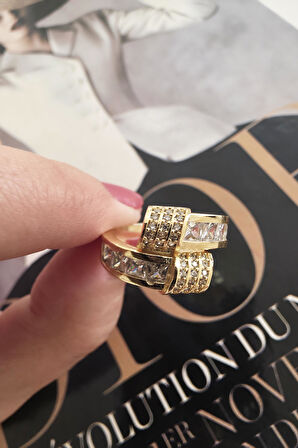 Kadın Vip Seri Baget Zirkon Taşlı Numarasız Ayarlanabilir Yüzük