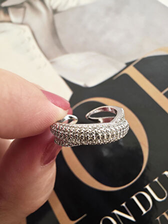 Kadın Vip Seri Zirkon Taşlı Numarasız Ayarlanabilir Yüzük