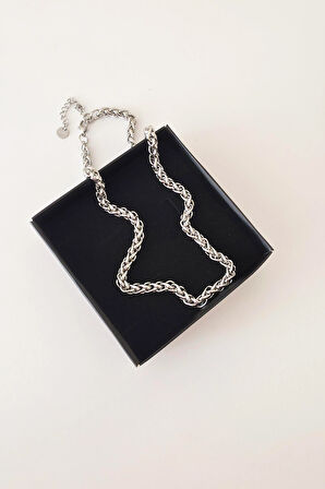 316 L Çelik Antialerjenik Kararmaz Burgu Kolye  45+7 cm