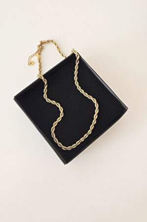 316 L Çelik Antialerjenik Kararmaz Burgu Kolye  45+7 cm