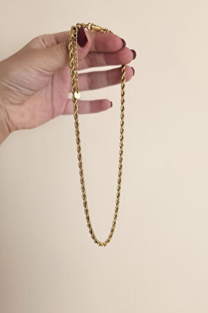 316 L Çelik Antialerjenik Kararmaz Burgu Kolye  45+7 cm